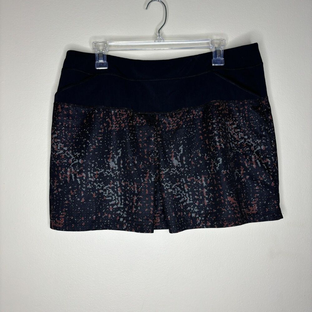 Adidas Womens Golf & tennis skirt size large black patterned